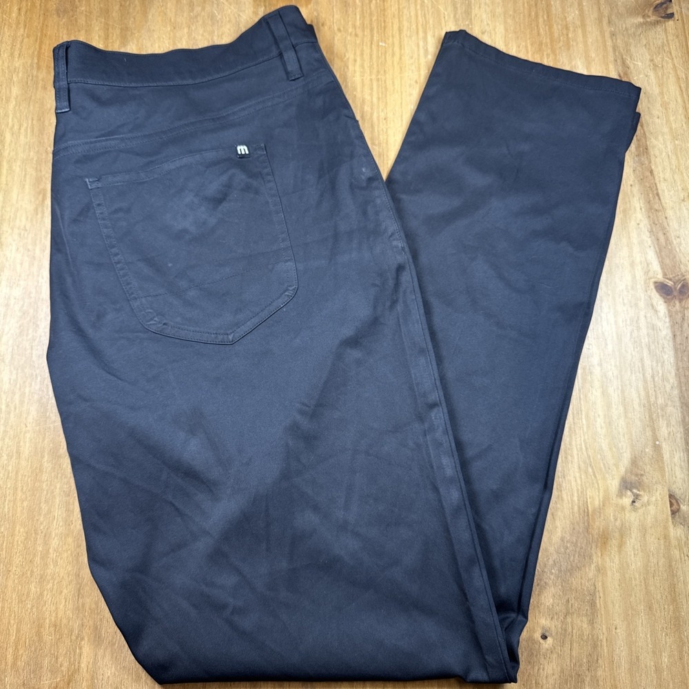 Travis Mathew Open To Close Golf Pants Mens 38x32 Black Lightweight Stretch